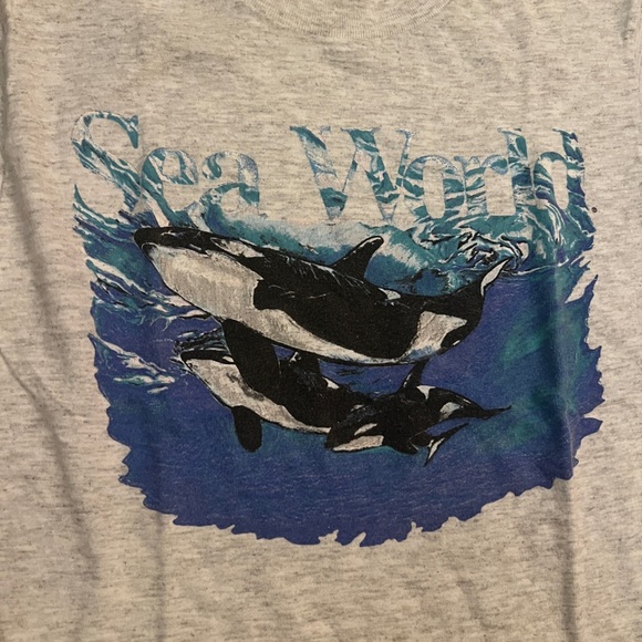 *Vintage Orca Seaworld Tee T-shirt Kids Size S - Picture 2 of 5
